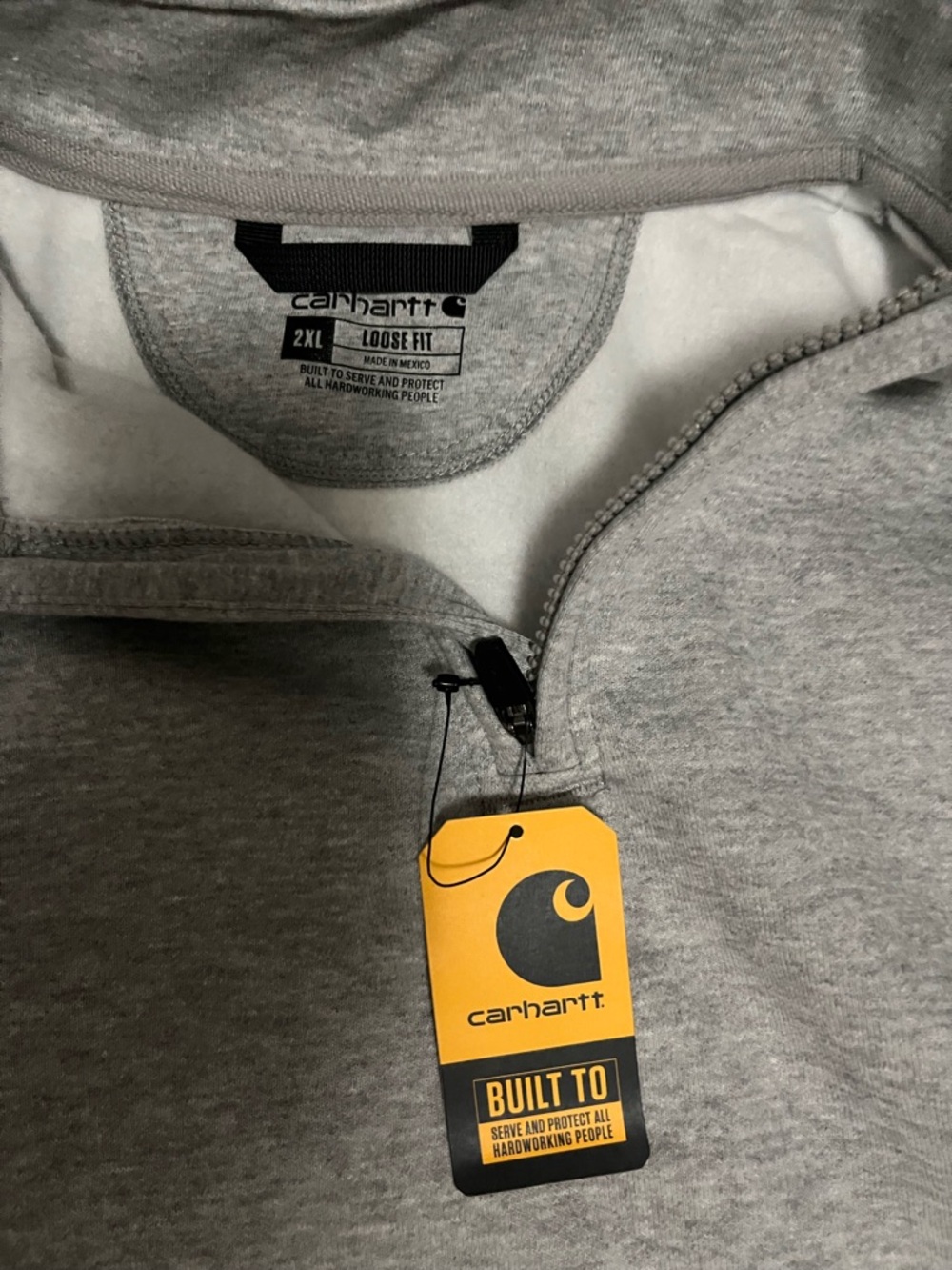 Carhartt Heather Gray Quarter-Zip Pullover - Picture 2 of 4